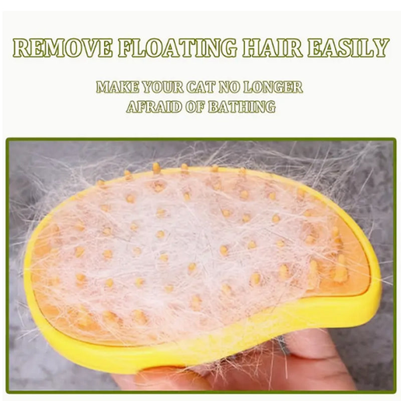 Rechargeable Hot Steam Grooming Brush for Cats and Dogs - Effortless Shedding Hair Spray Solution