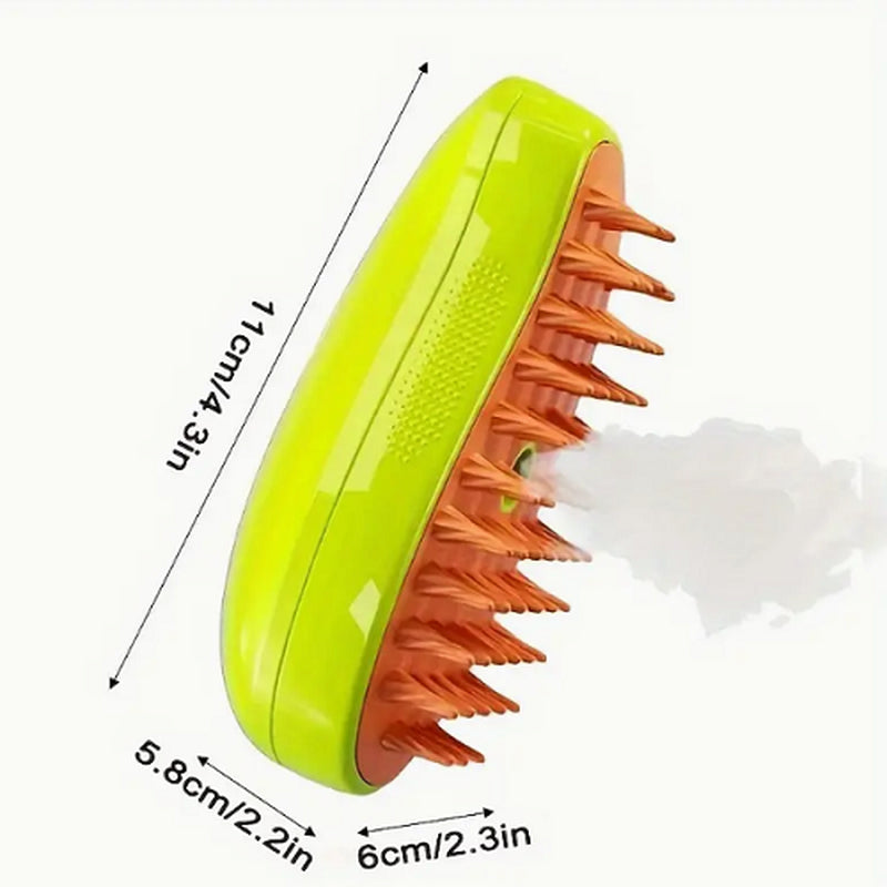 Rechargeable Hot Steam Grooming Brush for Cats and Dogs - Effortless Shedding Hair Spray Solution