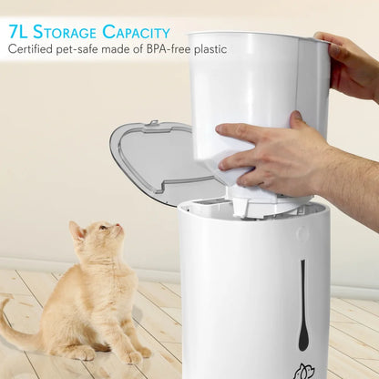 SLAPF30 - Intelligent Automatic Pet Food Dispenser with Digital Features and Voice Message Playback