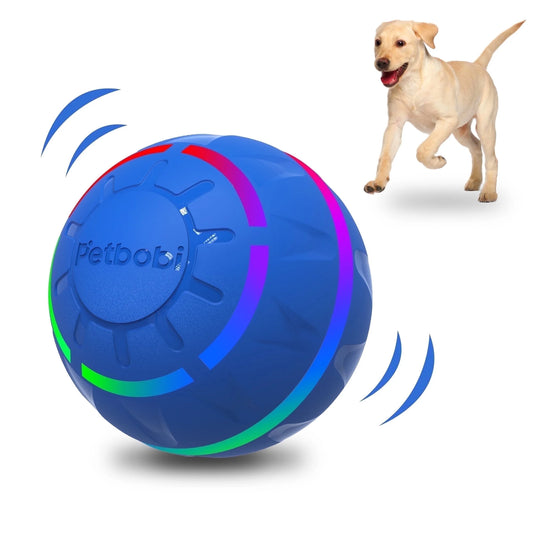 Interactive LED Dog Ball - Rechargeable Active Toy for Medium to Large Dogs, Features Flashing Lights and Movement