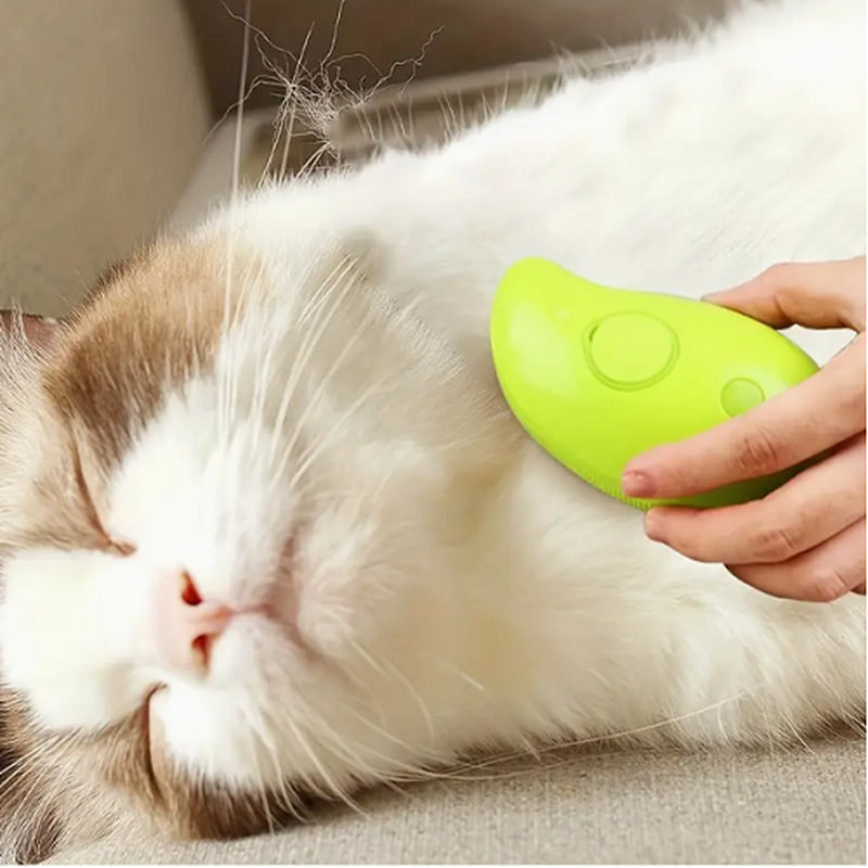 Rechargeable Hot Steam Grooming Brush for Cats and Dogs - Effortless Shedding Hair Spray Solution