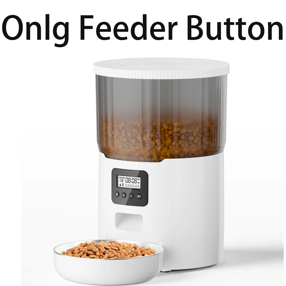 4L Smart Pet Feeder with Tuya WiFi Connectivity and 2L Automatic Drinking Fountain for Dogs and Cats
