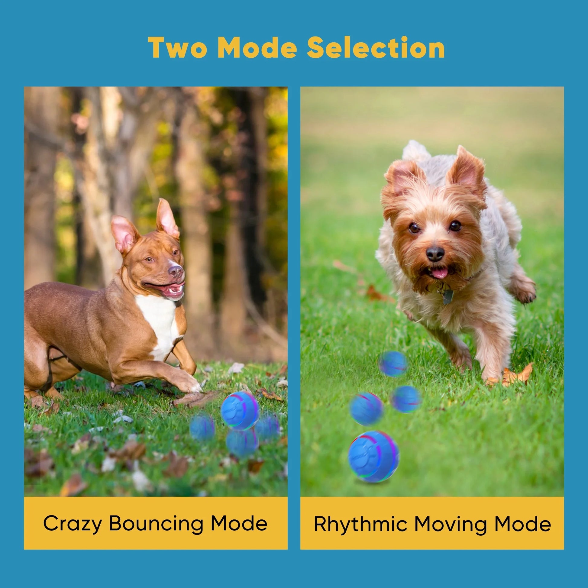 Interactive LED Dog Ball - Rechargeable Active Toy for Medium to Large Dogs, Features Flashing Lights and Movement